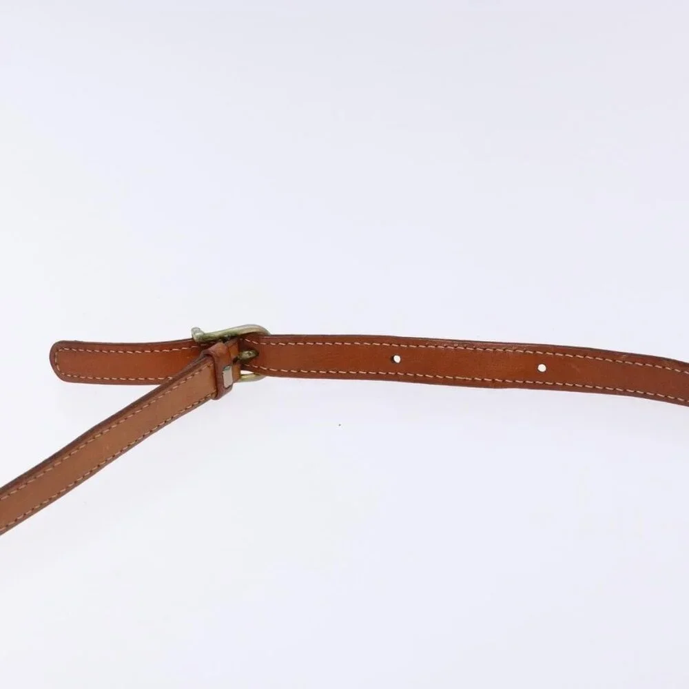 Authentic CELINE Macadam Canvas Shoulder Bag PVC Brown Gold - Picture 15 of 16